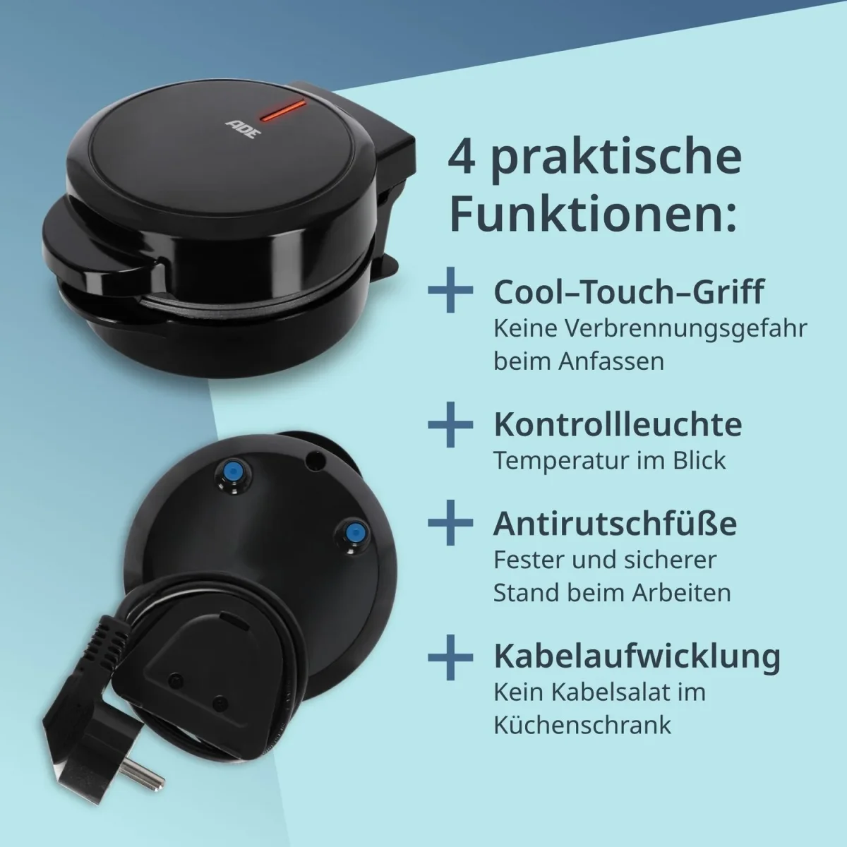 Mini-Waffeleisen herzförmig – Bild 3