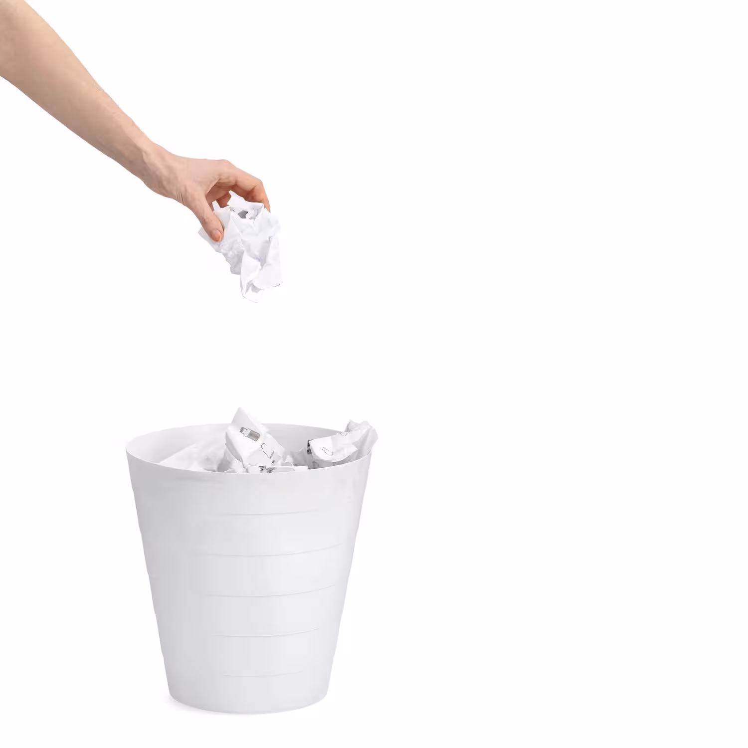 Abfalleimer, 13,5 ltr., Kunststoff, weiß – Bild 3