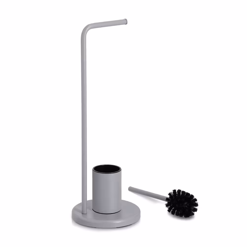 WC-Garnitur, Metall, grau – Bild 5