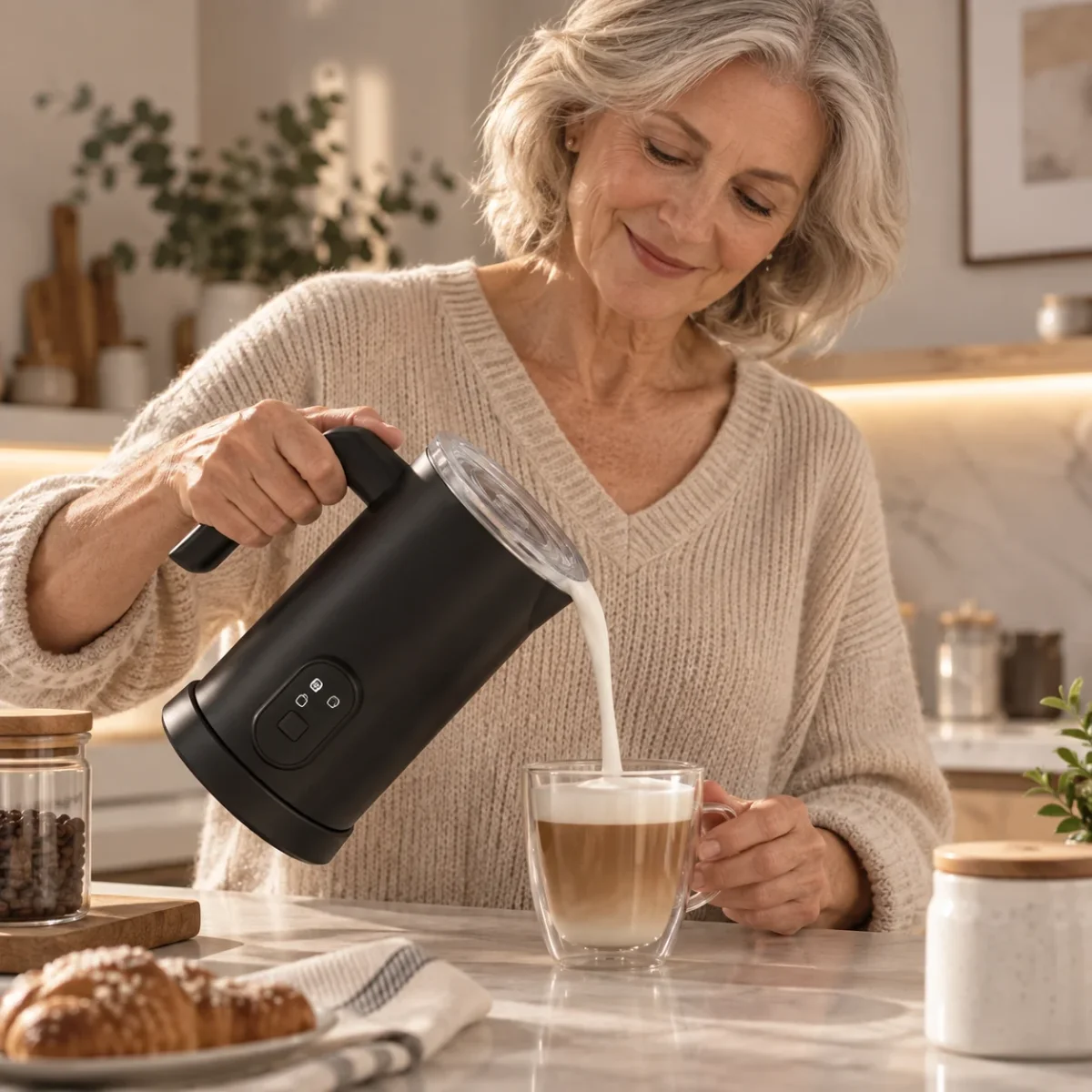 Wasserkocher Kunststoff mit Temperaturregelung und Falten-Design – Bild 3