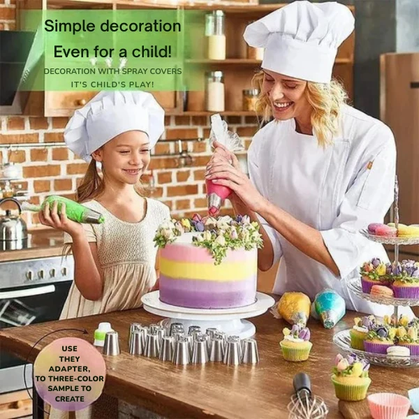 Tulpen-Spritztüllen-Set – 12 Stück mit Silikonspritzbeutel & Adapter – Bild 6