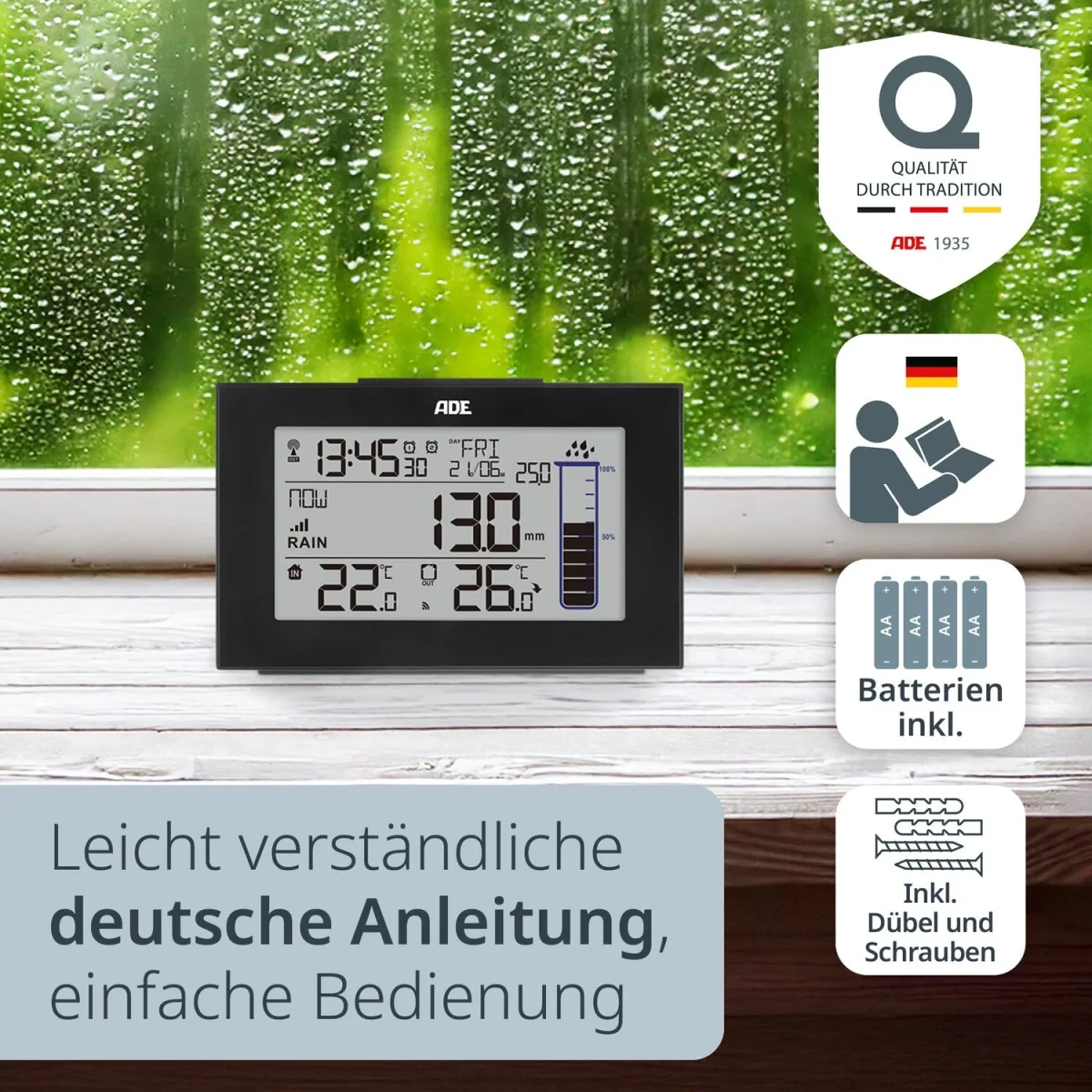 Digitale Wetterstation mit Regenmesser – Bild 9