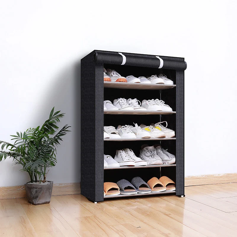 Freistehender Schuhschrank – 6 oder 8 Ebenen mit Staubschutz – Bild 9
