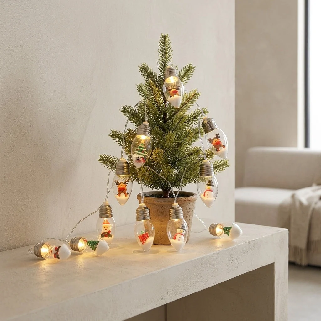 LED-Lichterkette Weihnachtsfiguren – Glühbirnen-Design – Bild 8
