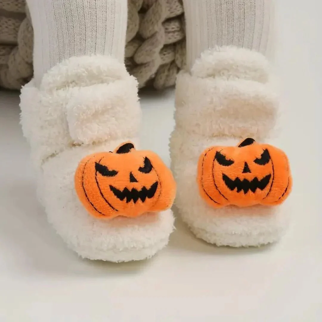 Kinder-Hausschuhe Fleece Halloween-Motiv knöchelhoch – Bild 6