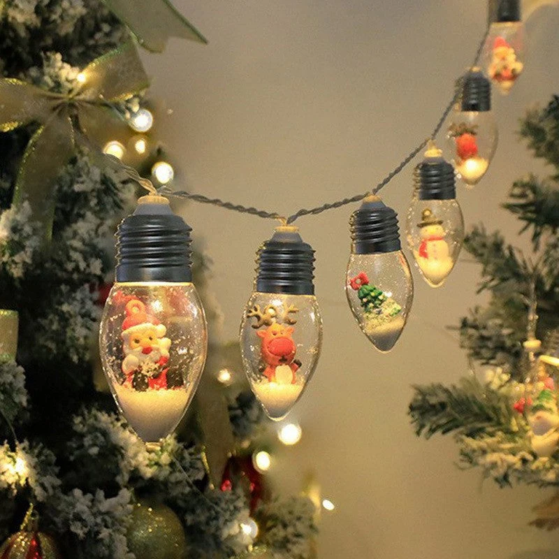LED-Lichterkette Weihnachtsfiguren – Glühbirnen-Design