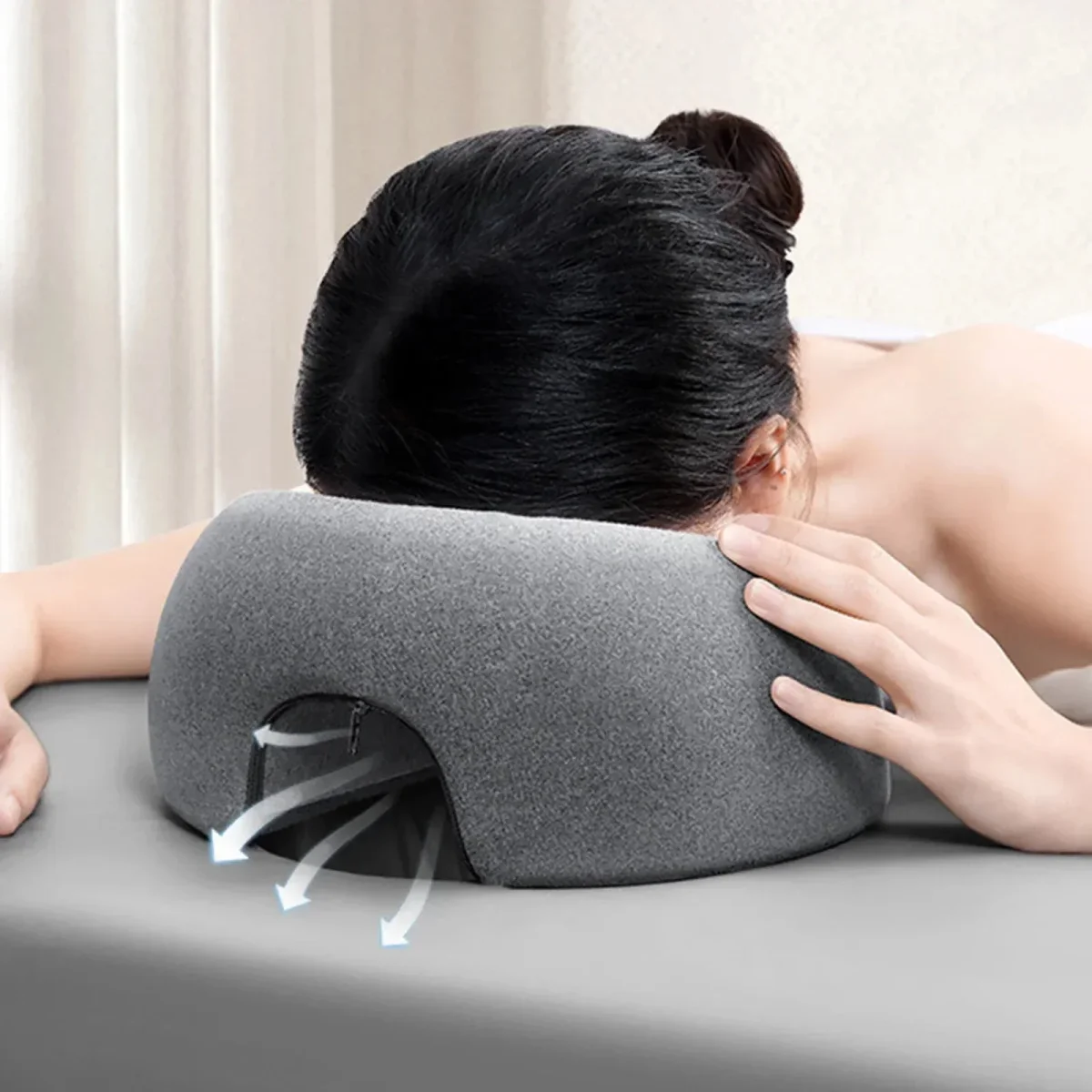 Gesichtskissen mit Memory-Schaum für Massage & Mittagsschlaf – Bild 2