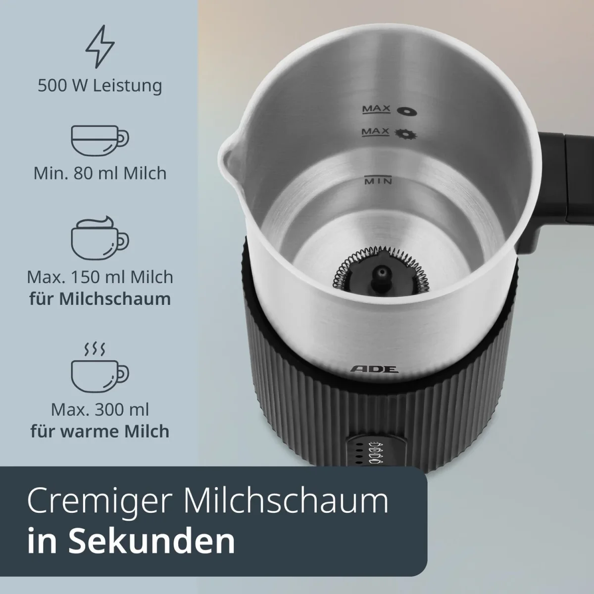 Mini-Milchaufschäumer – Bild 4