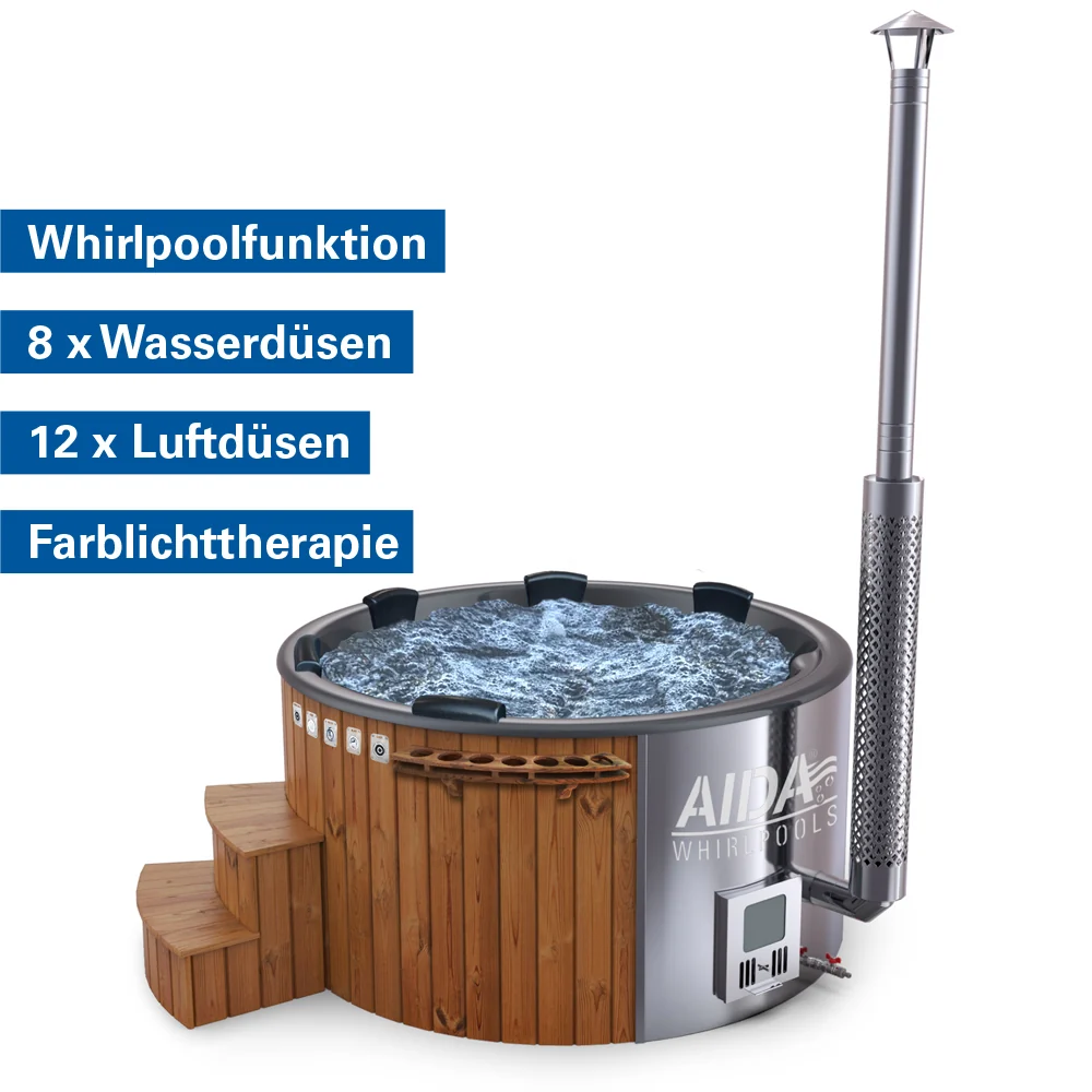 Hot Tub mit Holzofen | AIDA® Noric Edition "All in" | Vollausstattung | Whirlpool-System – Bild 4