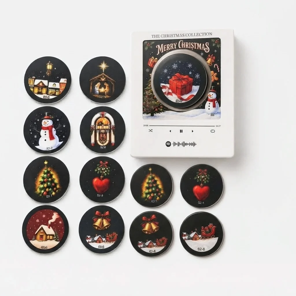 Musik-Kühlschrankmagnet Weihnachten – Schallplatten-Optik 9 Lieder – Bild 6